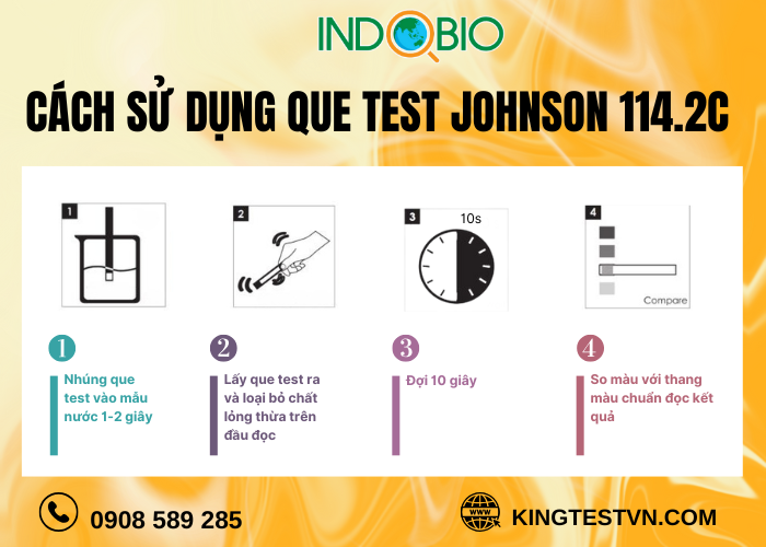 Cách sử dụng que đo pH nước Johnson 114.2C 